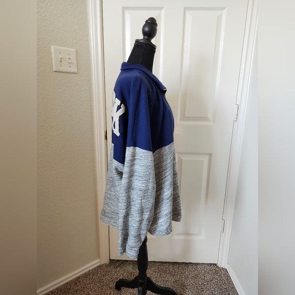 VS Pink Navy and Heatger Gray Quarter Zip Sweatshirt XL - Picture 10 of 14